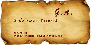 Gráczer Arnold névjegykártya
